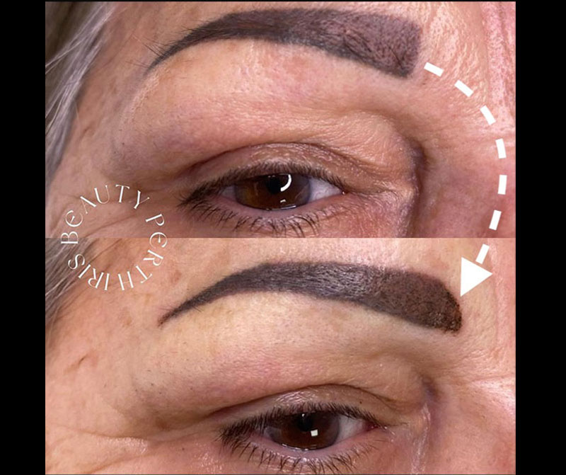 Eyebrow tattoo shape correction in Perth