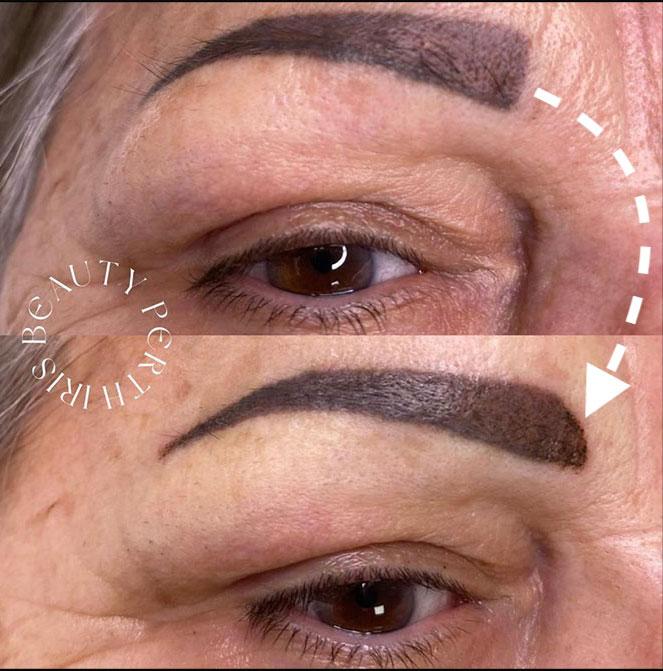 Eyebrow tattoo shape correction in Perth